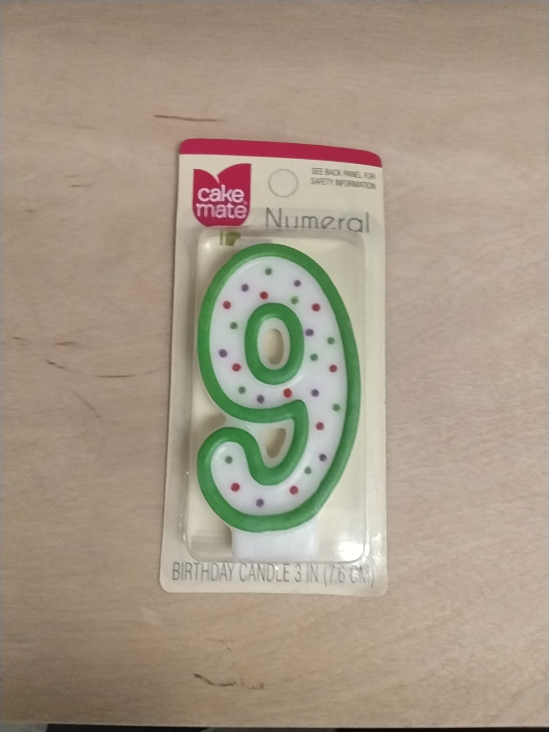 Birthday candle number 9
