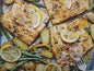 Trout w/ vegetables 70 000 som cafeteria